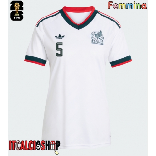 Messico Johan Vasquez #5 Seconda Maglia Femmina Mondiali 2026 Manica Corta
